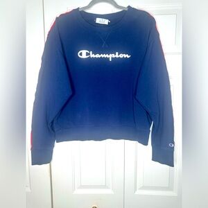Champion Blue/Signature White Stripe Sweatshirt Size XL